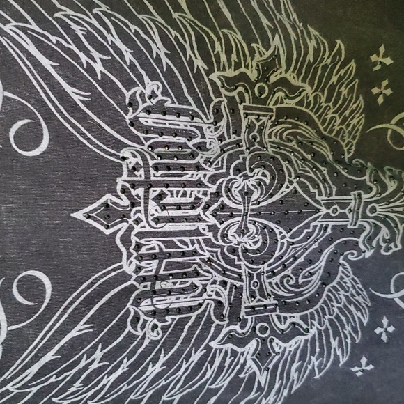 Vintage Y2k Sparkly Affliction Long Sleeve T Shirt - Picture 6 of 11